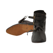 Load image into Gallery viewer, Men&#39;s Medieval Leather Shoe Middle Ages Ankle Boots with Buckles - Men&#39;s civil war Shoes &amp; Boots  civil war boots Confederate Shoes  civil war boots for sale civil war cavalry boots Shoes Civil War Costumes for sale Shoes Knee flap Leather long boots Cowboy shoes Leather shoes US civil war Mens shoes History shoes mittelalter stiefel medieval boots women renaissance boots medieval shoes women cowboy boots&quot;