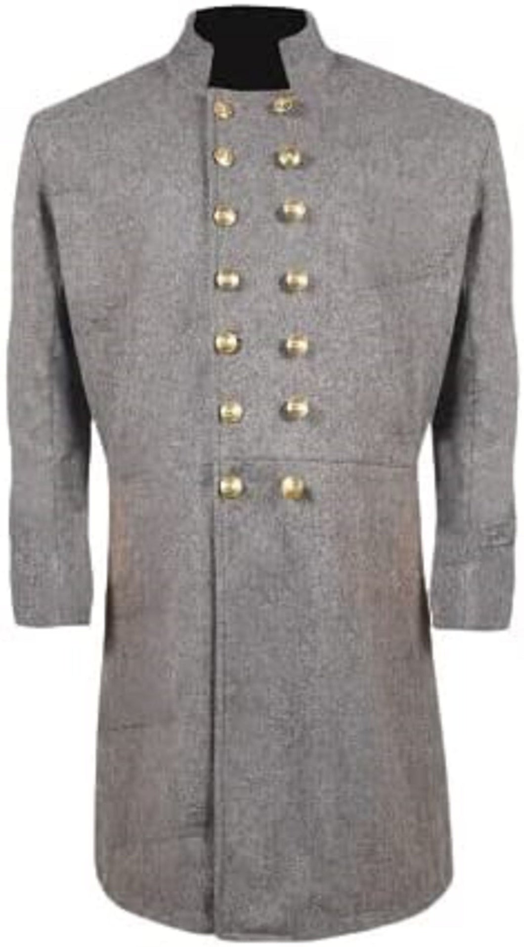 Civil War CS Senior Officer's Double Breasted Grey Wool Frock Coat  Civil War Confederate 1st & 2nd Lieutenant Frock Coat Civil war Union Junior Officer Single Breasted Navy Blue Frock Coat - 