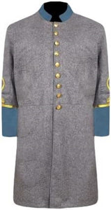 Civil War Confederate Officer's 3 Row Braid Single Breast Infantry Frock Coat -  - "Federal Union Frock Coats Confederate Frock Coats Civil War Frock Coat Civil War Confederate General's Frock Coat Civil War Cavalry Officer S Double Breasted Frock Coat  Double breasted frock Coat  Double Breasted Civilian Frock Coat Civil war Artillery Captain's Double Breasted  
