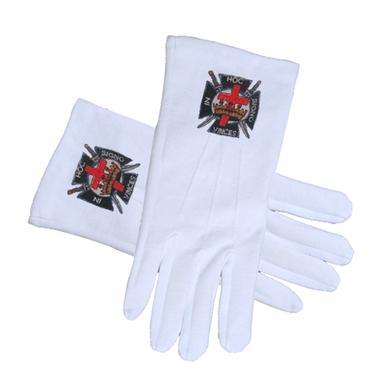 Knights of Templar Masonic Gloves (2 Pairs) | Regalia Lodge