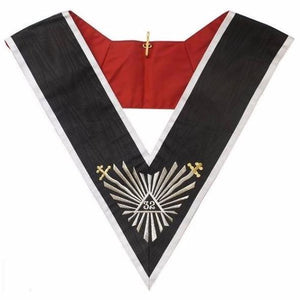 Masonic collar - AASR - 32rd degree - Great glory + glaives flamboyants | Regalia Lodge