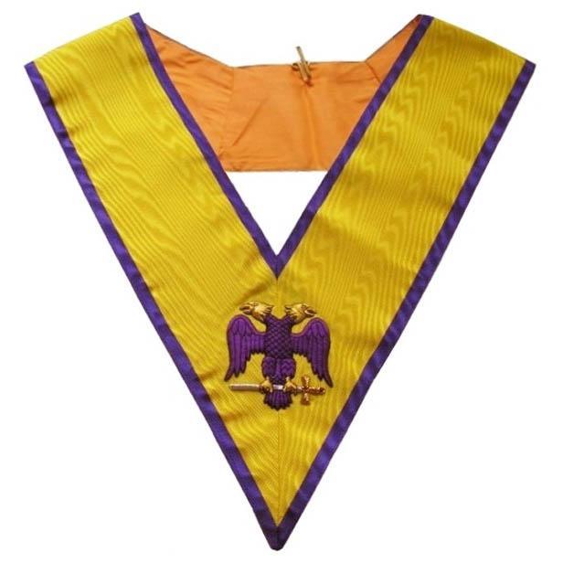 Masonic Memphis Misraim Hand Embroidered Collar - 95 Degree | Regalia Lodge