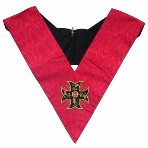 Masonic Officer's collar - AASR - 18th degree- Knight Rose Croix - Inward-patted Templar cross | Regalia Lodge