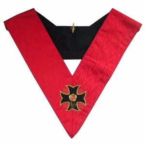 Masonic Officer's collar - AASR - 18th degree - Knight Rose Croix - Croix pattée | Regalia Lodge