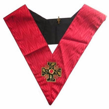 Carica l&#39;immagine nel visualizzatore di Gallery, Masonic Officer&#39;s collar - AASR - 18th degree - Knight Rose Croix - Croix potencée | Regalia Lodge