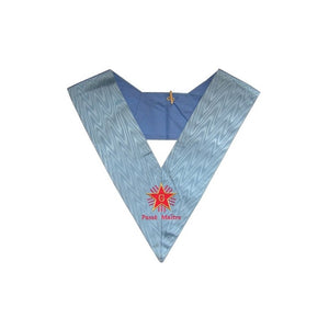 Masonic Officer's collar – French Traditional Rite – Past Master – Machine embroidery | Regalia Lodge