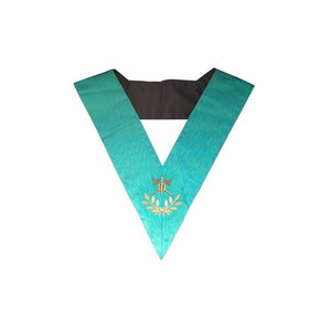 Masonic Officer's collar – Groussier French Rite – Master of Ceremonies – Machine embroidery | Regalia Lodge