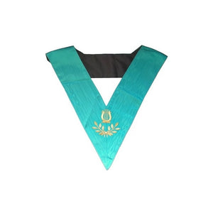 Masonic Officer's collar – Groussier French Rite – Organist – Machine embroidery | Regalia Lodge
