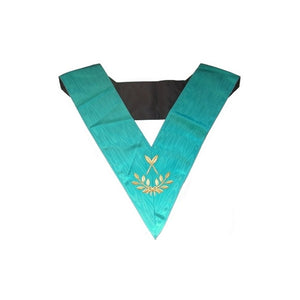 Masonic Officer's collar – Groussier French Rite – Secretary – Machine embroidery | Regalia Lodge