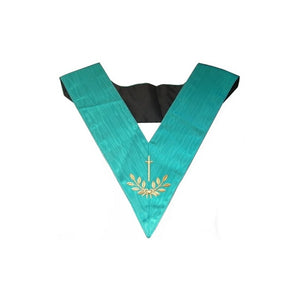 Masonic Officer's collar – Groussier French Rite – Tyler – Machine embroidery | Regalia Lodge
