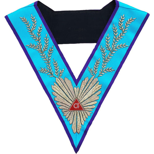 Masonic Memphis Misraim Worshipful Master Hand Embroidered Collar | Regalia Lodge