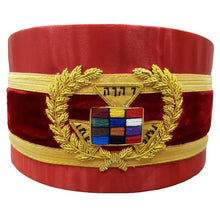 Load image into Gallery viewer, Royal Arch Grand Past High Priest PHP Bullion Hand Embroidered Red Cap | Regalia Lodge
