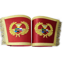 Load image into Gallery viewer, Past High Priest Gauntlet Cuff Set, Royal Arch PHP Masonic Cuffs | Regalia Lodge