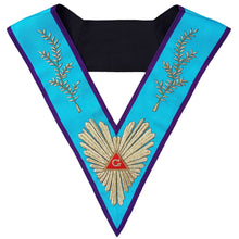 画像をギャラリービューアに読み込む, Masonic Memphis Misraim Worshipful Master Collar Hand Embroidered | Regalia Lodge
