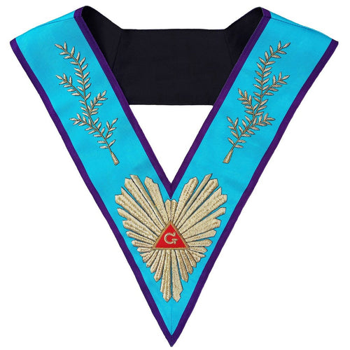 Masonic Memphis Misraim Worshipful Master Collar Hand Embroidered | Regalia Lodge