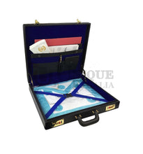 Afbeelding in Gallery-weergave laden, Masonic Regalia MM/WM Mason Apron Hard Case/Briefcase with Yellow Compass | Regalia Lodge