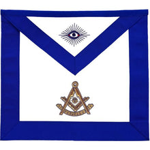Load image into Gallery viewer, Masonic Blue Lodge Past Master Apron Golden Bullion Hand Embroidered | Regalia Lodge