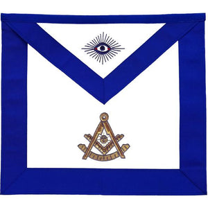 Masonic Blue Lodge Past Master Apron Golden Bullion Hand Embroidered | Regalia Lodge