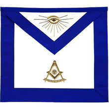 Cargar imagen en el visor de la galería, Masonic Blue Lodge Past Master Apron Golden Bullion Hand Embroidered | Regalia Lodge