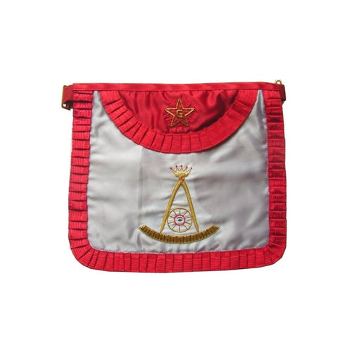 Satin Masonic apron – French Chapter – 2nd Order – Rounded angles | Regalia Lodge