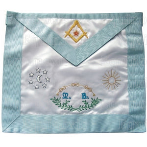 Satin Masonic apron – Traditional French Rite – Master Mason 1 | Regalia Lodge