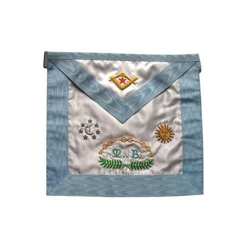 Satin Masonic apron – Traditional French Rite – Master Mason 2 | Regalia Lodge