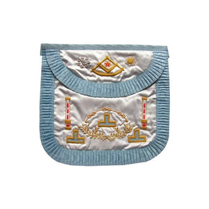 Satin Masonic apron – Traditional French Rite – Worshipful Master | Regalia Lodge