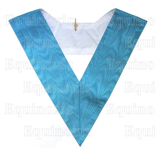 Masonic collar moire – French Rite Groussier – Collar of Conjugal Recognition / Masonic Alliance | Regalia Lodge